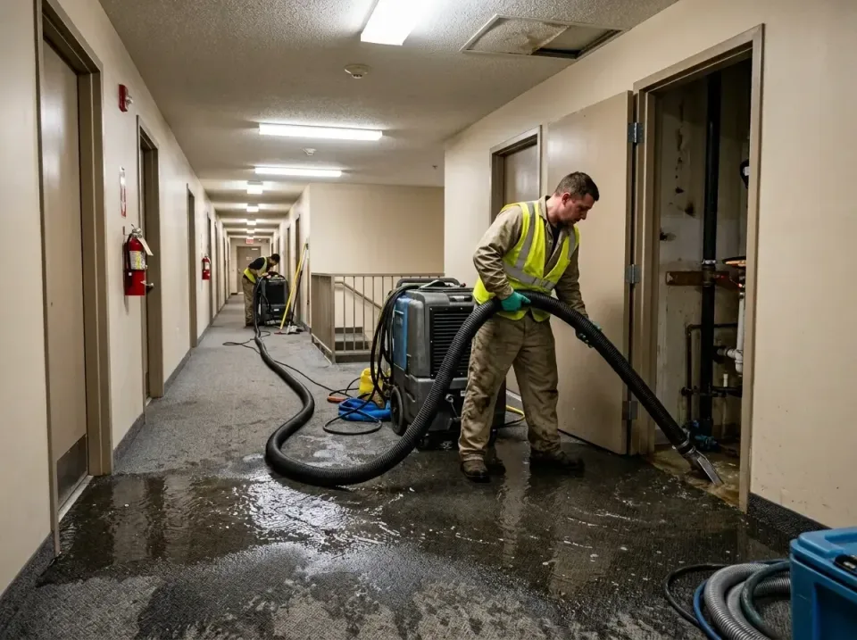 multi-unit-apartment-hallway-f-005 — frequently asked questions, Emergency Burst Pipe Water Extraction & Removal in Beardsto…